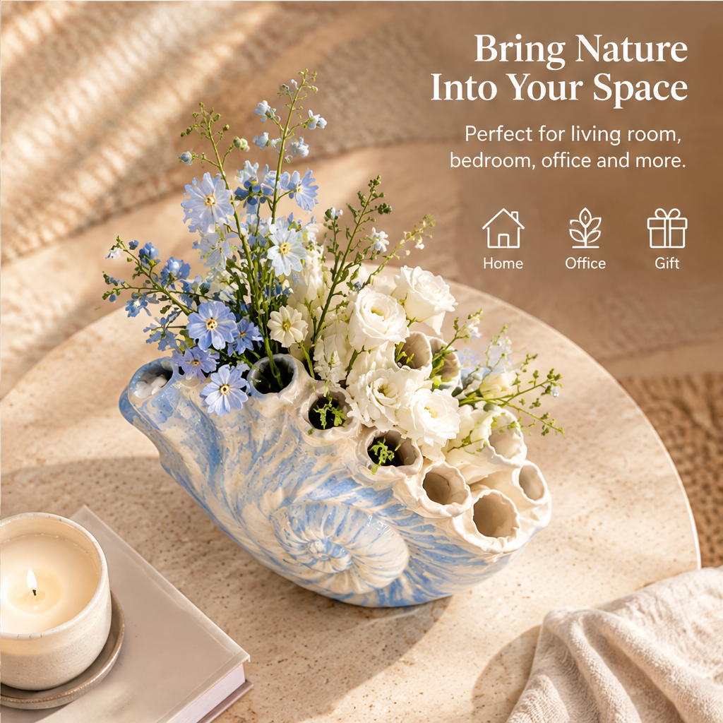 NOVALYXY Ocean-Inspired Ceramic Art Vase