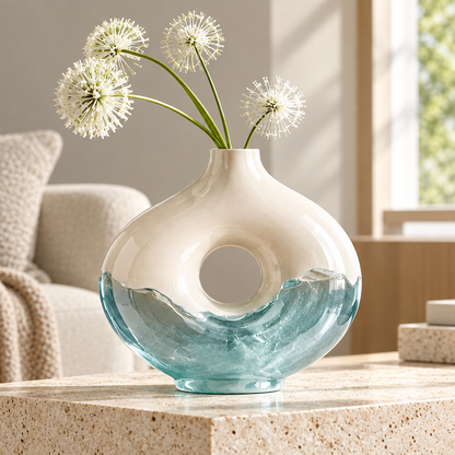NOVALYXY Resin Donut Wave Art Vase