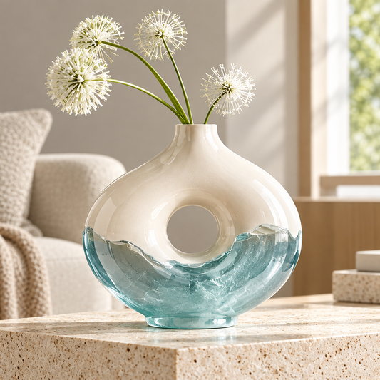 NOVALYXY Resin Donut Wave Art Vase