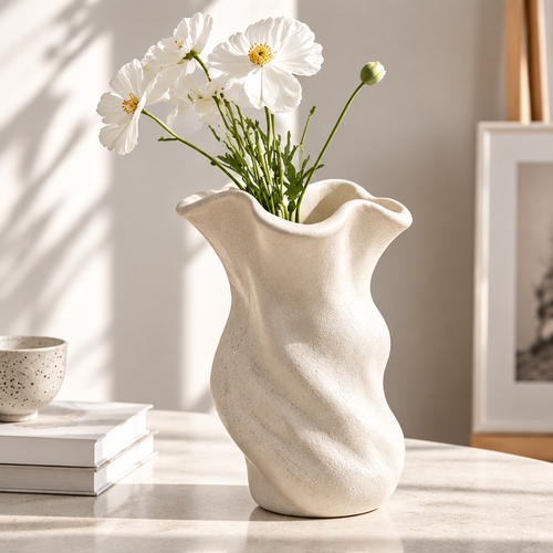NOVALYXY Twisted Organic Ceramic Vase