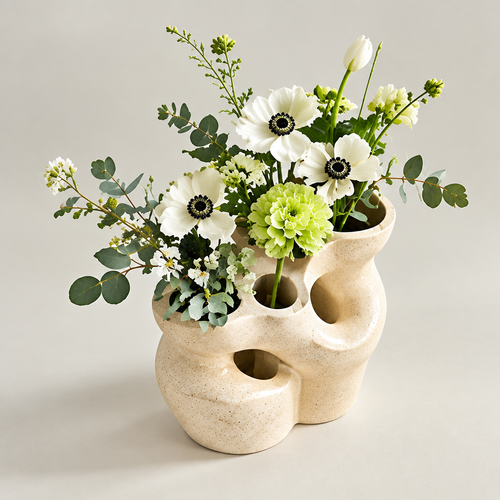 NOVALYXY Nordic Speckled Resin Art Vase