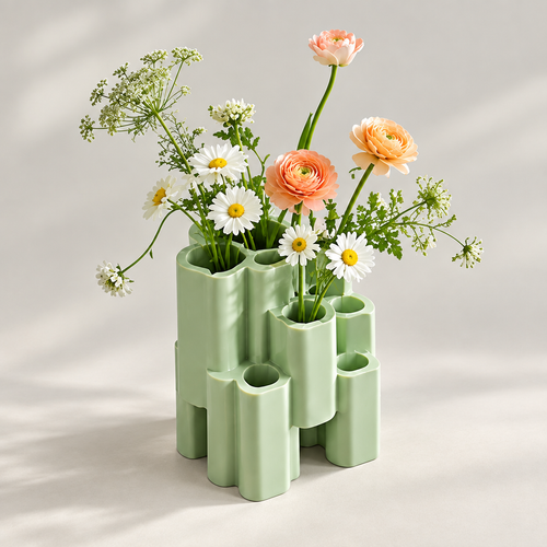 NOVALYXY Geometric Resin Bud Vase