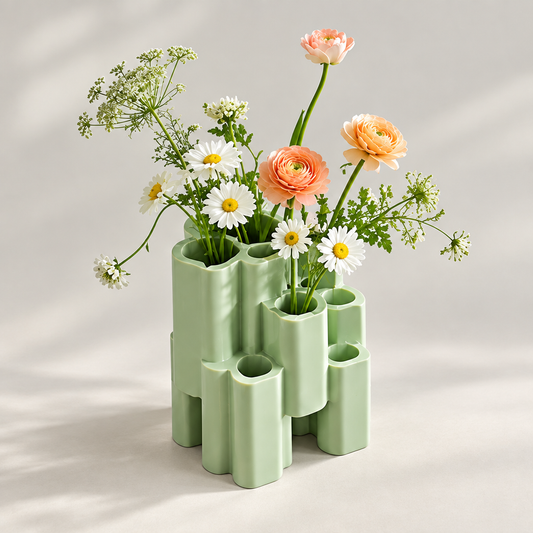 NOVALYXY Geometric Resin Bud Vase