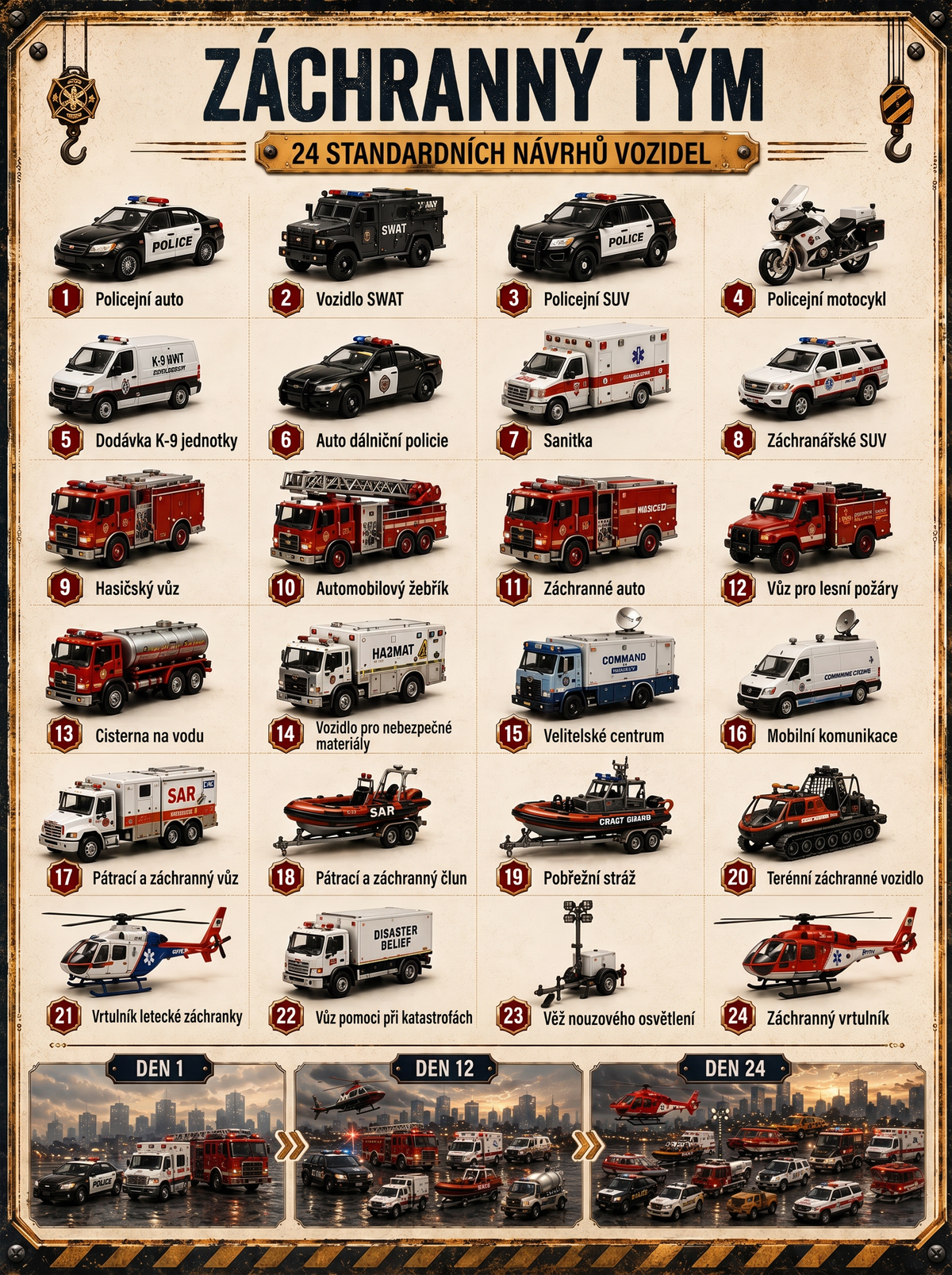 🔥 AKCE KONČÍ: UŠETŘETE 50 % - 🎁 24denní adventní kalendář s vozidly: 🚒 Sestavte si vlastní flotilu🚒