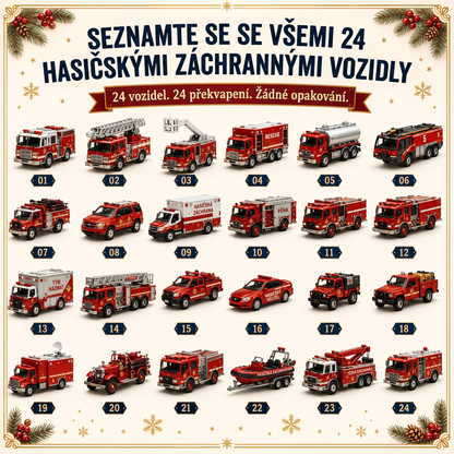 🔥 AKCE KONČÍ: UŠETŘETE 50 % - 🎁 24denní adventní kalendář s vozidly: 🚒 Sestavte si vlastní flotilu🚒