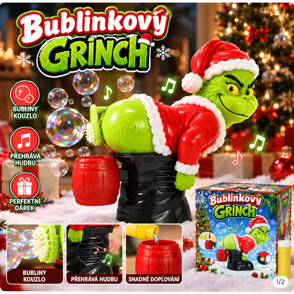 🎄 Vánoční automatický bublifuk Grinch se zvukovými efekty 🫧