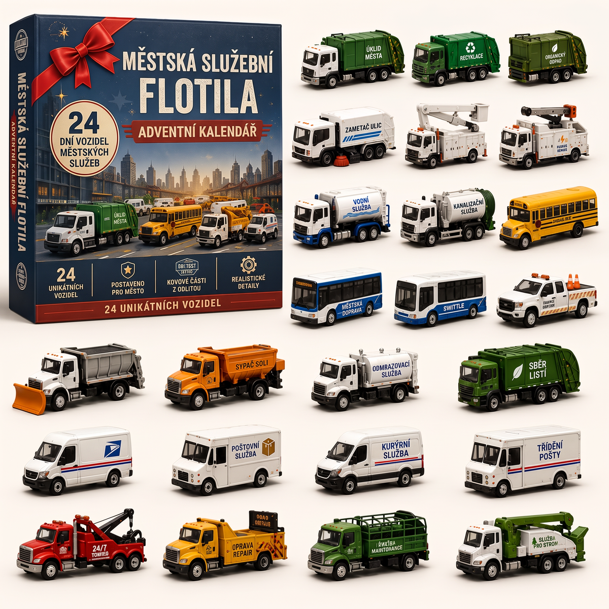 🔥 AKCE KONČÍ: UŠETŘETE 50 % - 🎁 24denní adventní kalendář s vozidly: 🚒Sestavte si vlastní flotilu 🎗️