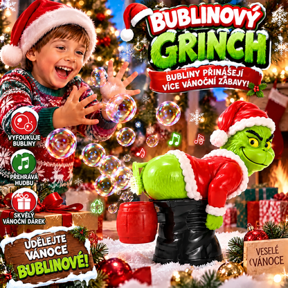 🎄 Vánoční automatický bublifuk Grinch se zvukovými efekty 🫧