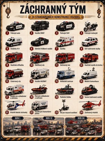 🔥 AKCE KONČÍ: UŠETŘETE 50 % - 🎁 24denní adventní kalendář s vozidly: 🚒 Sestavte si vlastní flotilu🚒