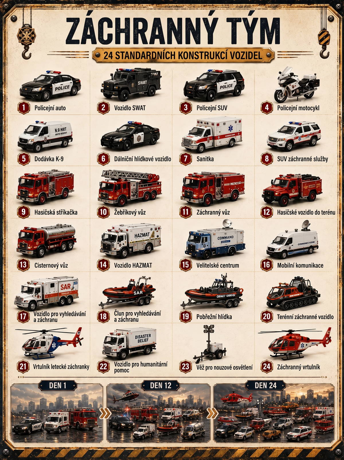 🔥 AKCE KONČÍ: UŠETŘETE 50 % - 🎁 24denní adventní kalendář s vozidly: 🚒Sestavte si vlastní flotilu 🎗️