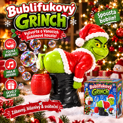 🎄 Vánoční automatický bublifuk Grinch se zvukovými efekty 🫧
