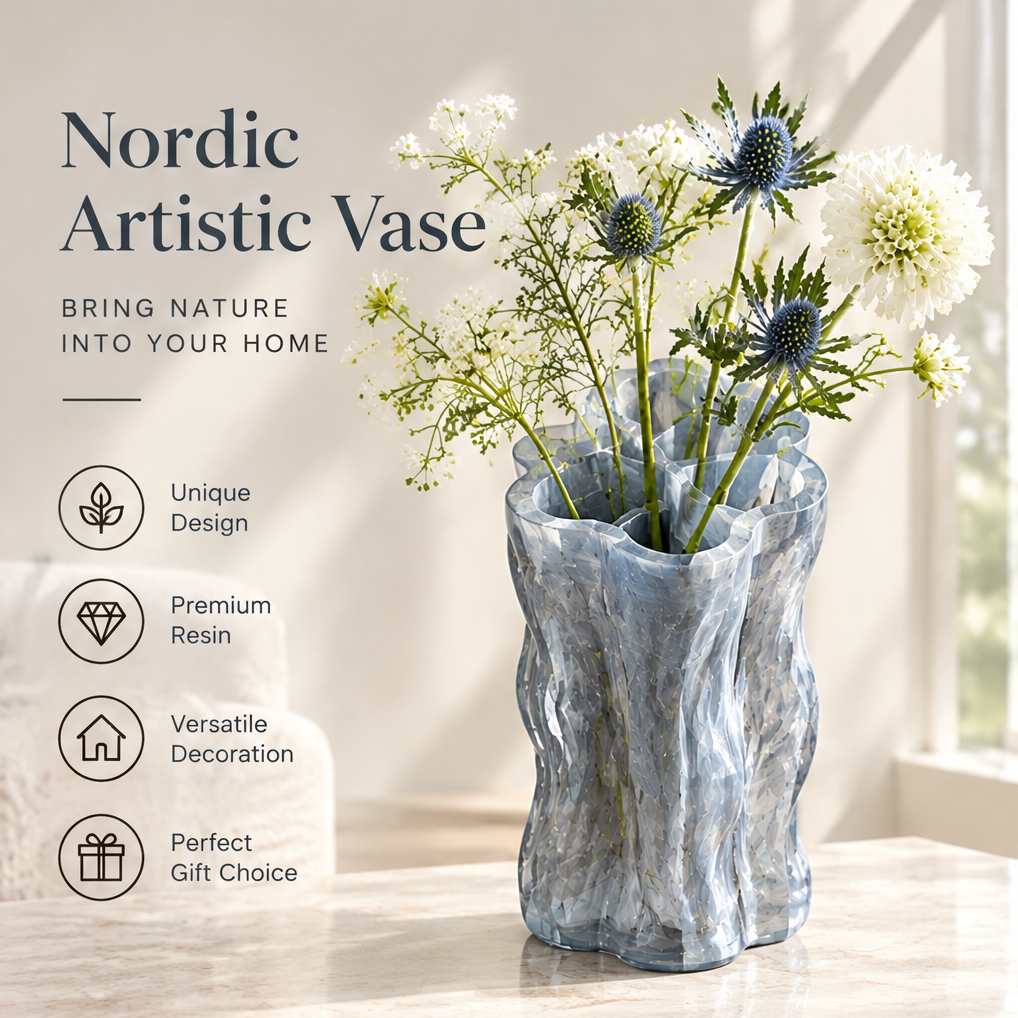 NOVALYXY Nordic Sculptural Resin Vase