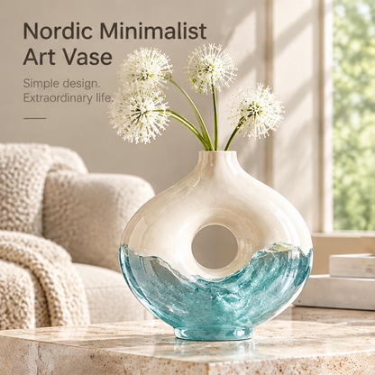NOVALYXY Resin Donut Wave Art Vase