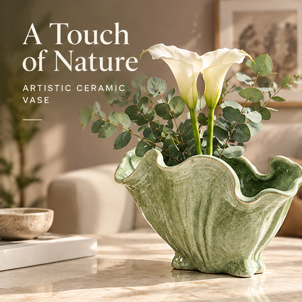 NOVALYXY Artistic Ceramic Flower Vase
