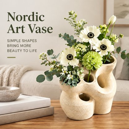 NOVALYXY Nordic Speckled Resin Art Vase