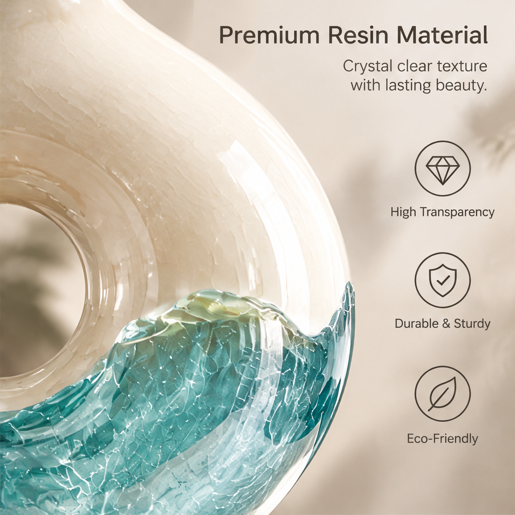 NOVALYXY Resin Donut Wave Art Vase