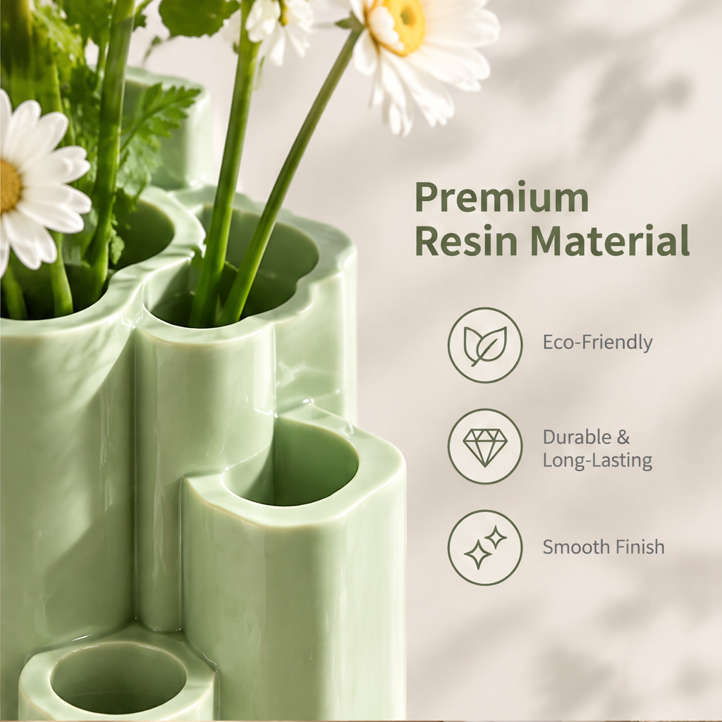 NOVALYXY Geometric Resin Bud Vase