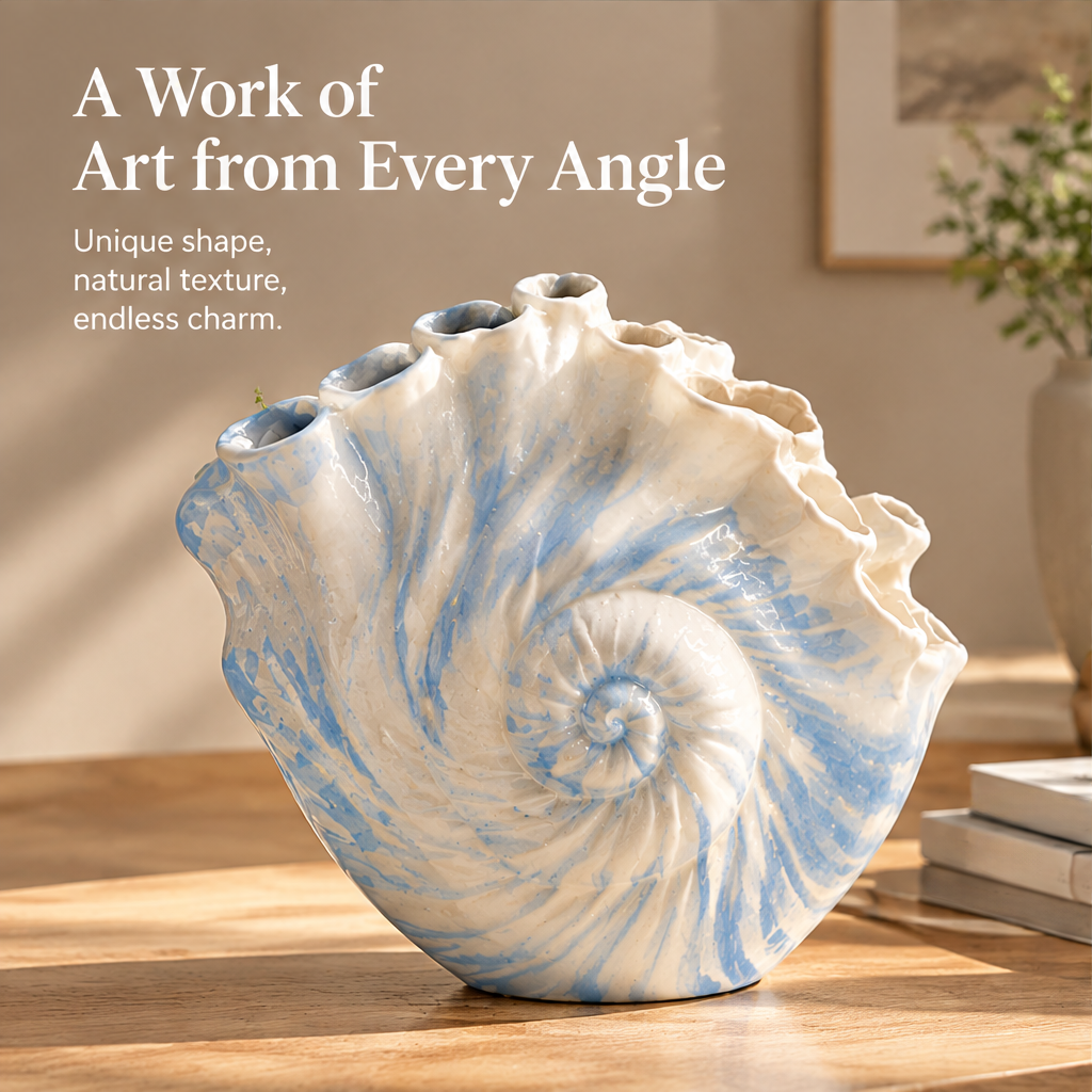 NOVALYXY Ocean-Inspired Ceramic Art Vase