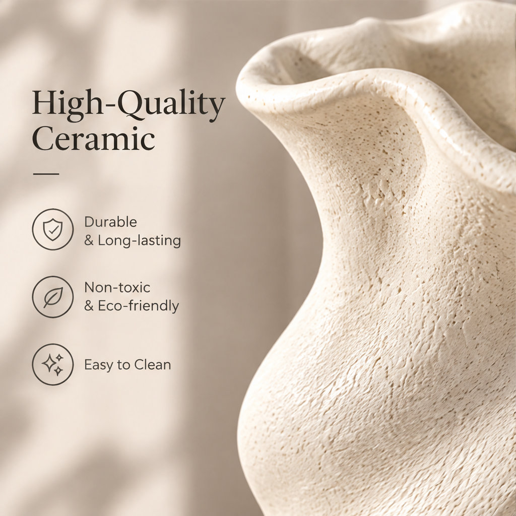 NOVALYXY Twisted Organic Ceramic Vase