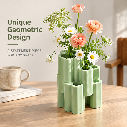 NOVALYXY Geometric Resin Bud Vase