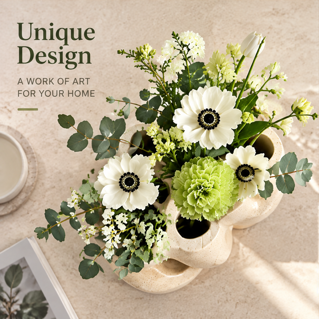 NOVALYXY Nordic Speckled Resin Art Vase