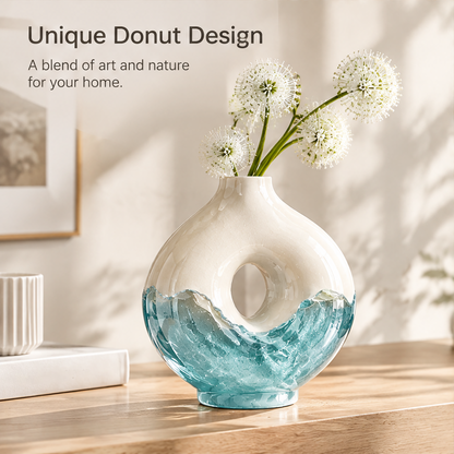 NOVALYXY Resin Donut Wave Art Vase