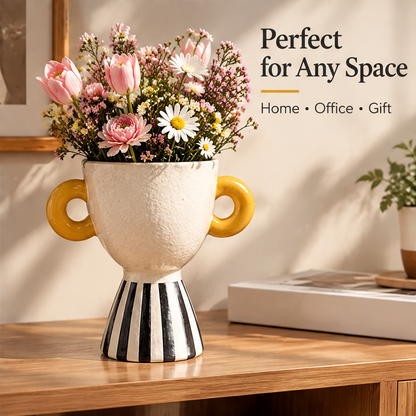 NOVALYXY Artistic Face Ceramic Vase