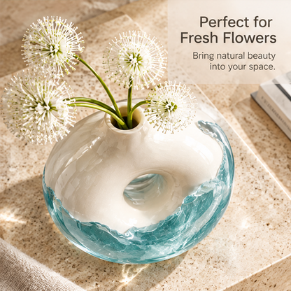 NOVALYXY Resin Donut Wave Art Vase