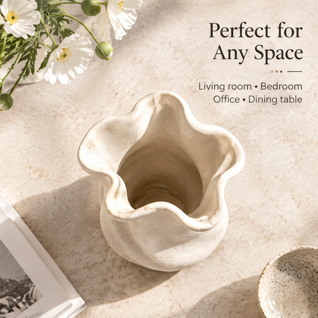 NOVALYXY Twisted Organic Ceramic Vase