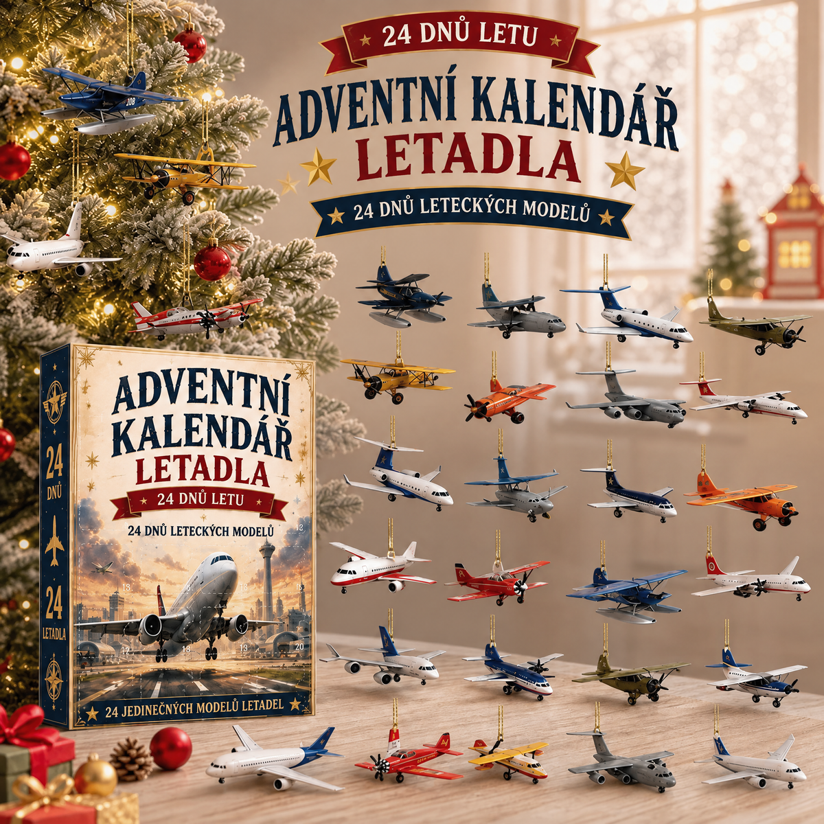 🔥🎄Vánoční Dobrodružství: ✈️24 Dní Překvapení – Letecká Flotila & Jurská Expedice🎁