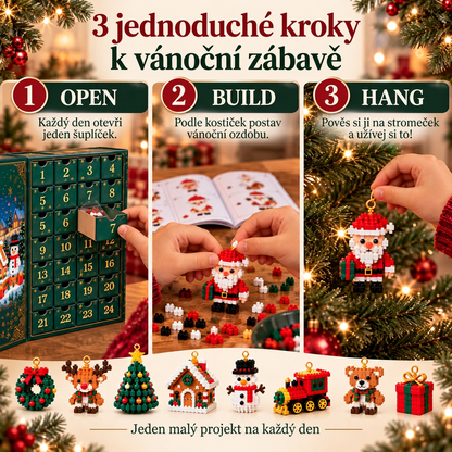 🎅🔥 POSLEDNÍ DEN: 50% SLEVA ❄️ Vánoční stavebnicový adventní kalendář pro celou rodinu!💮