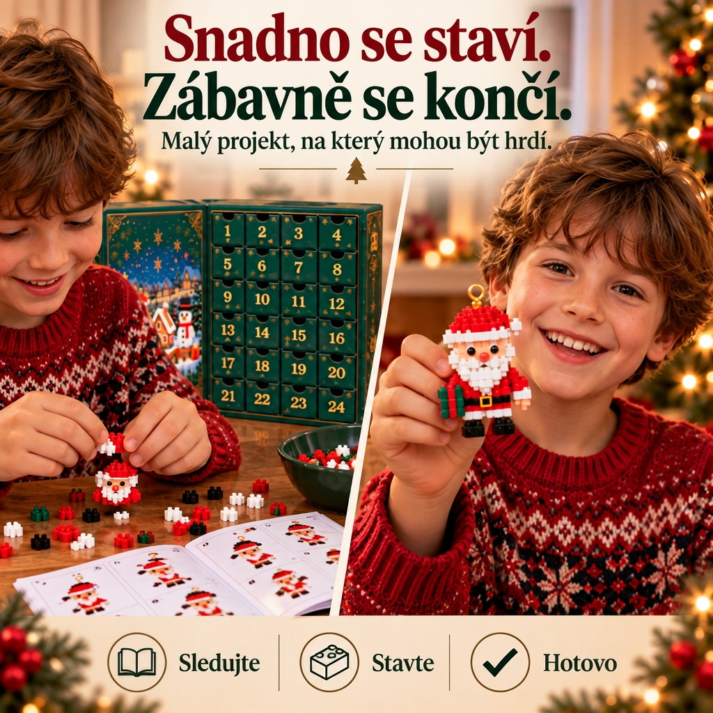 🎅🔥 POSLEDNÍ DEN: 50% SLEVA ❄️ Vánoční stavebnicový adventní kalendář pro celou rodinu!🪷